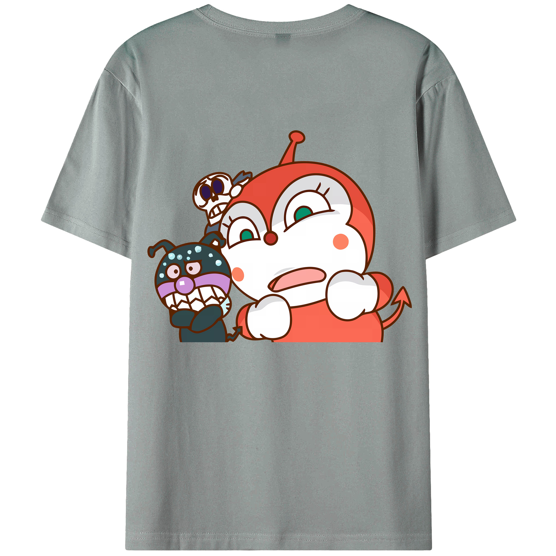 （画像用） アンパンマン Anpanman 綿100％ メンズ半袖Tシャツ（バックプリント） 通気性